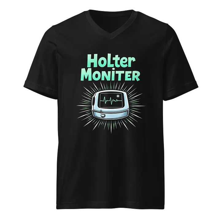 EKG Chic: Holter Monitor Illustration V-Neck Tee product image (1)