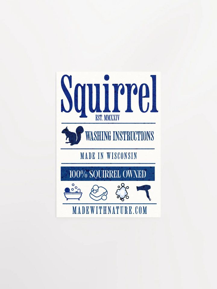 SQUIRREL WASHING INSTRUCTIONS PRINT product image (3)