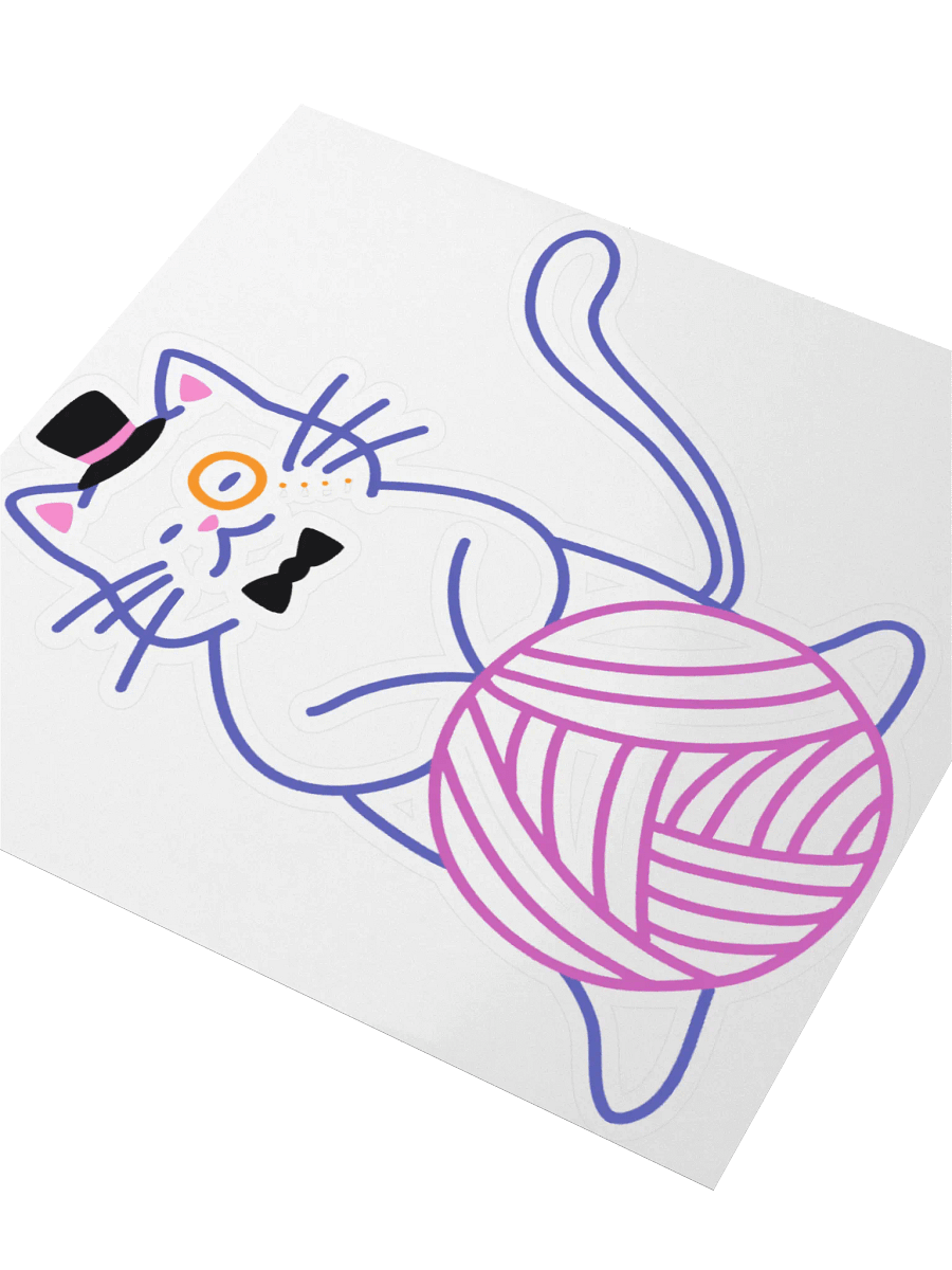 Dapper Cat Monocle Sticker product image (8)