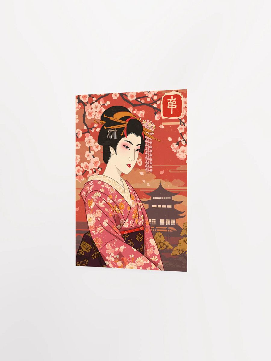 Geisha Framed by Cherry Blossoms Poster product image (14)