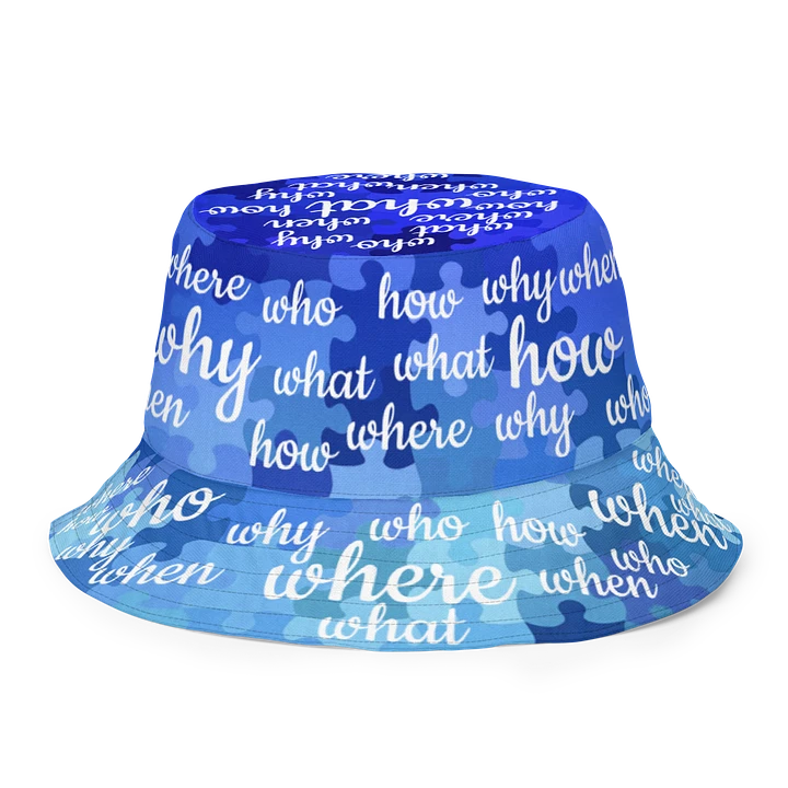 How Puzzling Blue Reversible Bucket Hat product image (1)