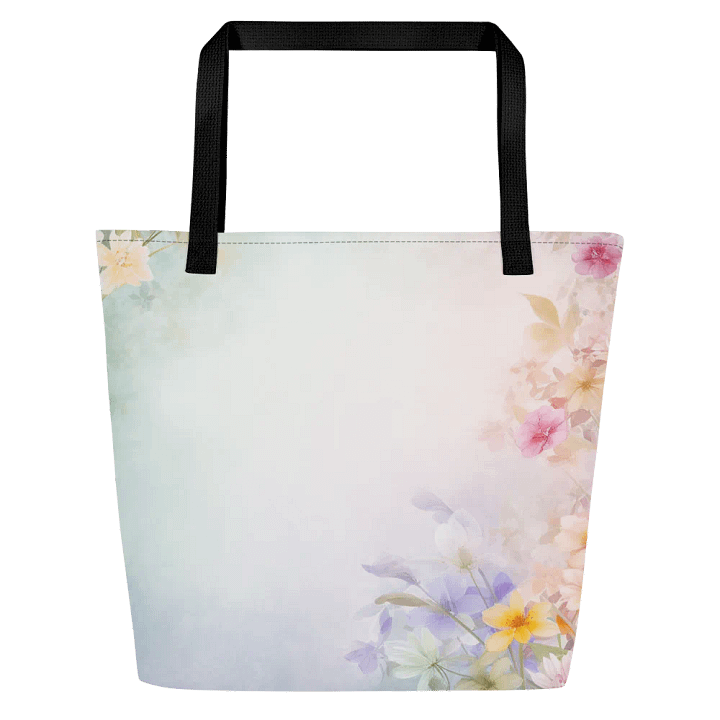 Blooms & Blush Pastel Polyester Tote Bag product image (1)