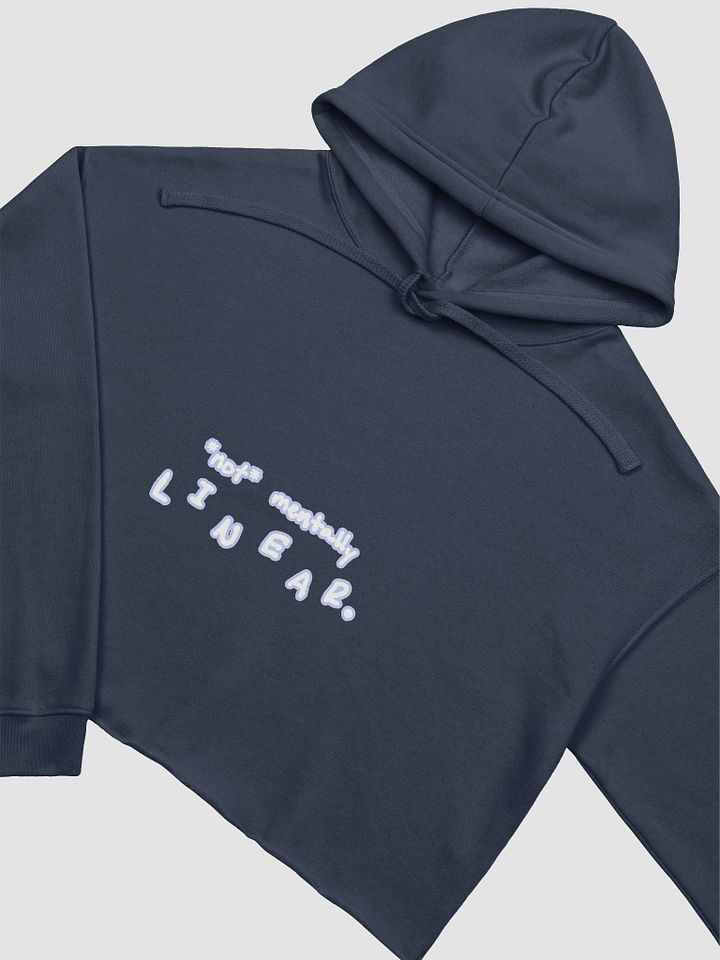 *not* mentally linear (lined design, #BDCAEF) fleece cropped hoodie product image (17)