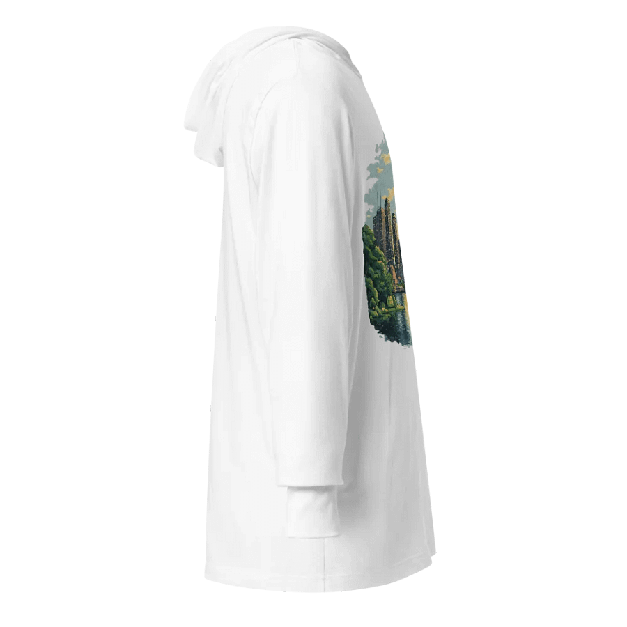 Toronto Vibes Unisex Hooded Tee – CN Tower Sunset product image (10)