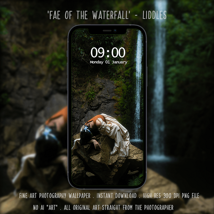 Fae of the waterfall by Liddles phone wallpaper product image (1)