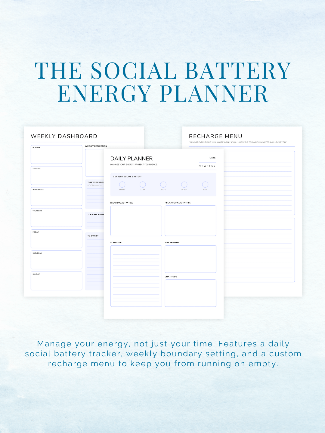 The Social Battery Energy Planner product image (1)