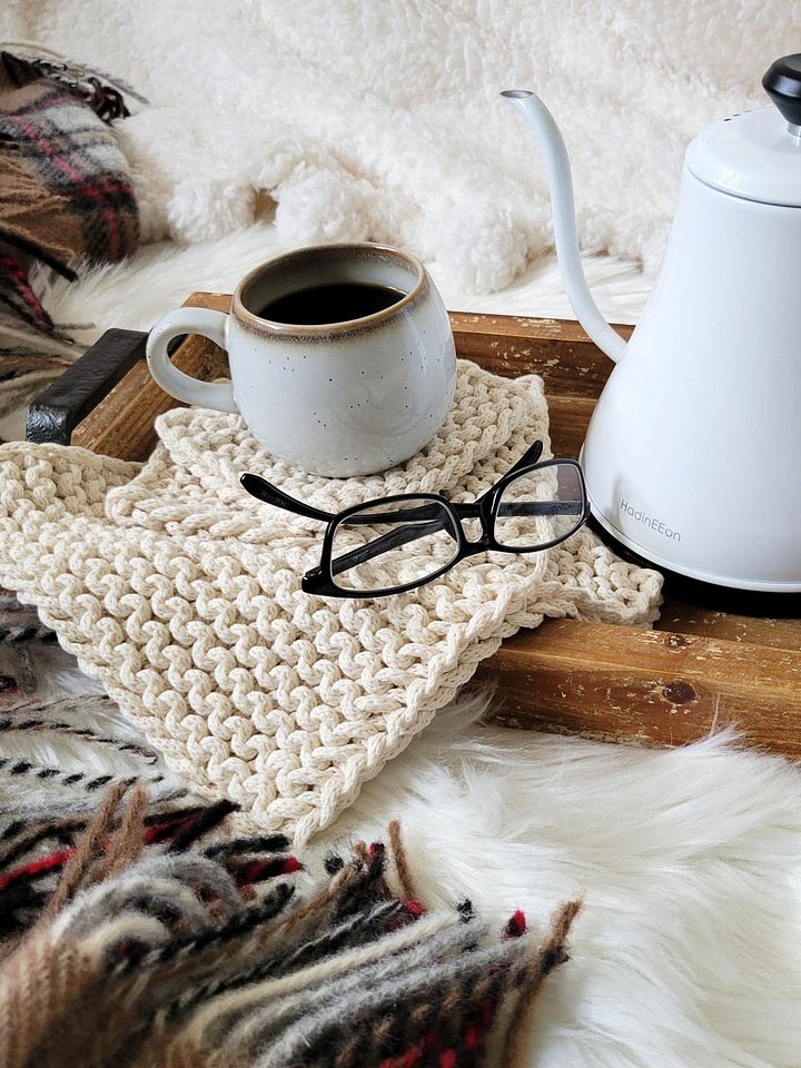 Farmhouse Knit Potholder Pattern - Coming Home product image (1)