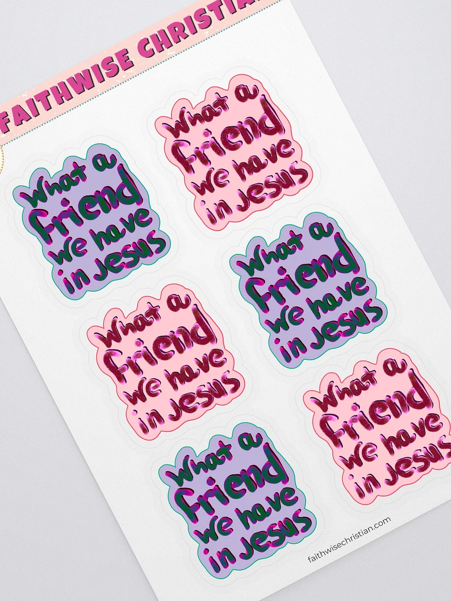 Purple & Pink- What A Friend We Have In Jesus Sticker Sheet product image (1)