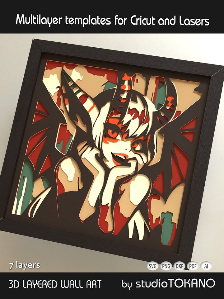 Cute Demon Multi layered Shadowbox product image (2)