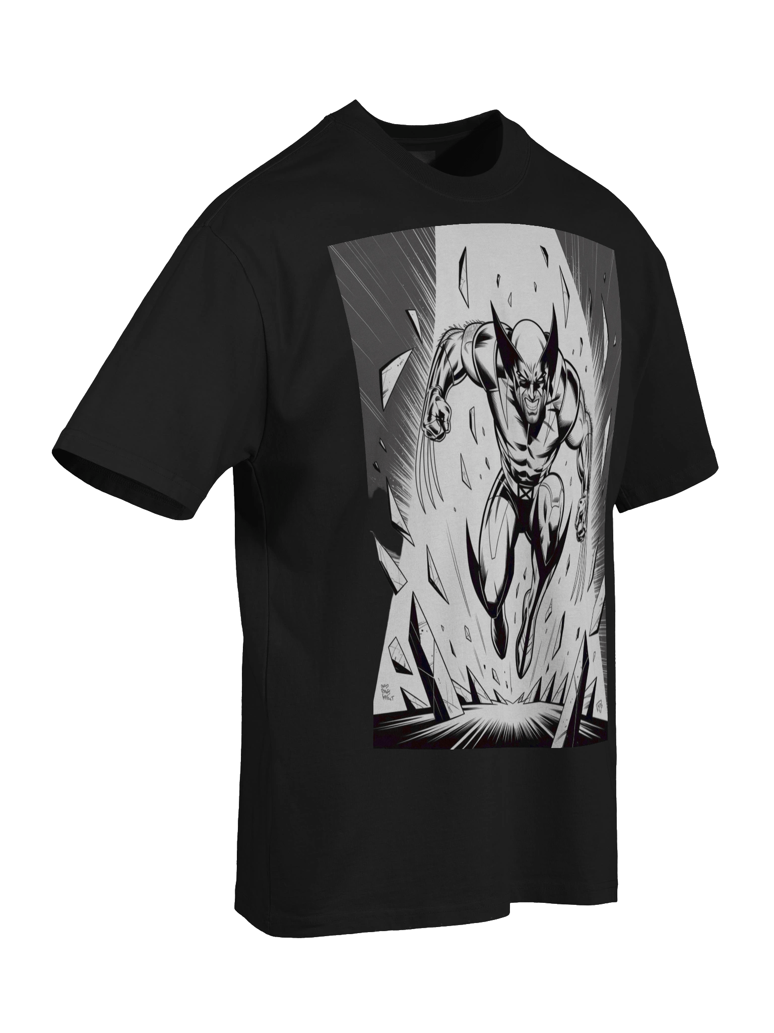 Fractured Fury: Wolverine Shattered Veil Oversized Faded T-Shirt product image (8)
