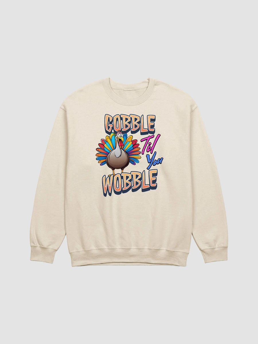 Gobble Til You Wobble Colorful Turkey Classic Sweatshirt product image (19)