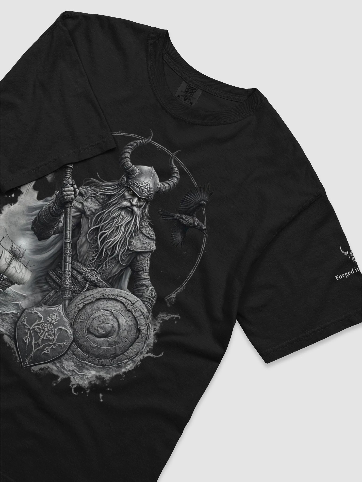 Warden of the Fjords – Forged In Valhalla Viking Guardian T-Shirt product image (61)
