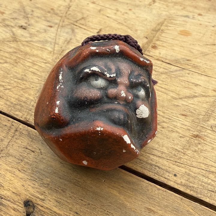 🎎 Vintage Ceramic Daruma Bell – Zen Folk Art from Showa Japan – Japan Antique Roadshow product image (1)