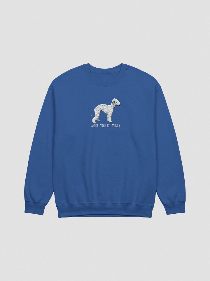 Wool You Be Mine? Sweatshirt (Embroidered) of a Bedlington Terrier(White) product image (7)