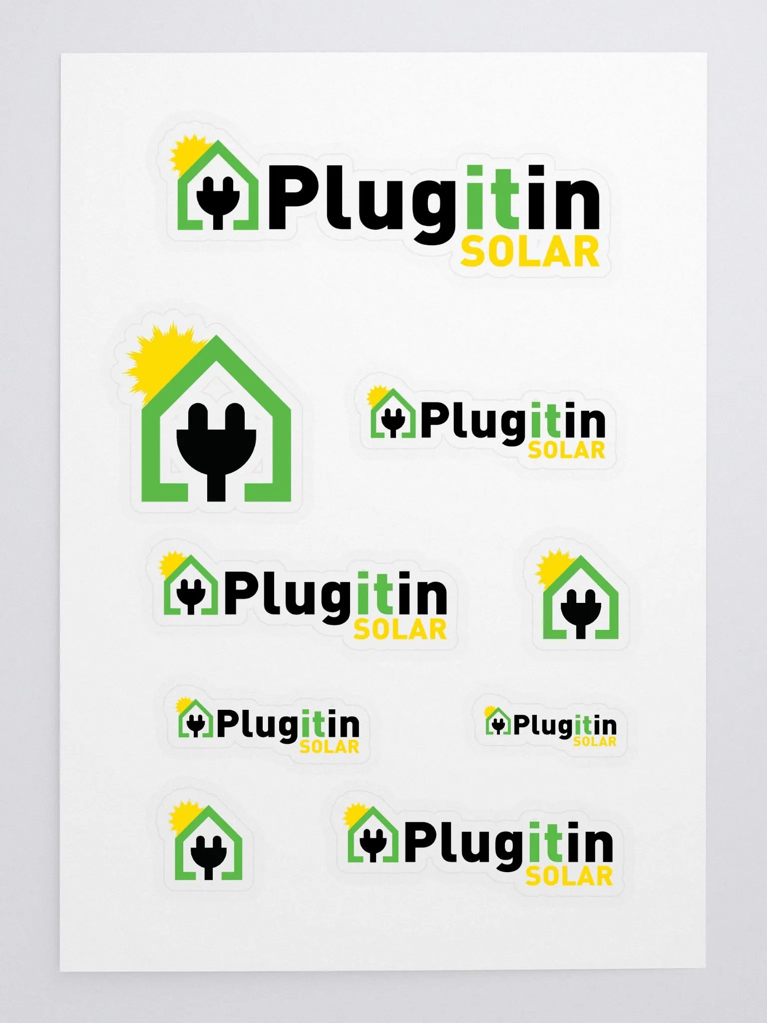 Plug It In Solar High-Quality Sticker Sheet with Custom Background product image (3)