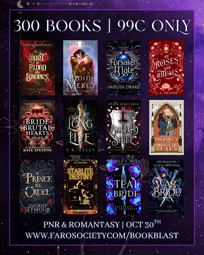 300 books. 99¢ each. TODAY ONLY 
Fantasy, romance, and PNR magic all in one epic event! ✨
Grab your next obsession  full list...