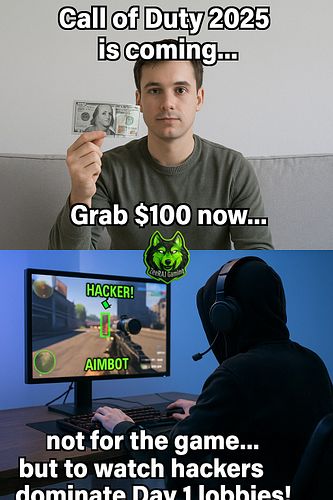 🎮💸 Call of Duty 2025 is almost here!
But let’s be real... you're not paying $100 for the game —
You're paying to watch hacker...