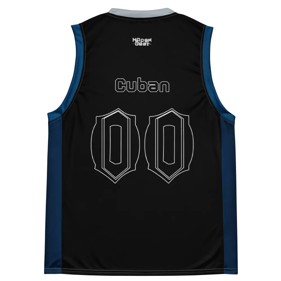 Cuban - Black - Recycled Unisex Basketball Jersey - Black HApex Gear Black Logo product image (11)