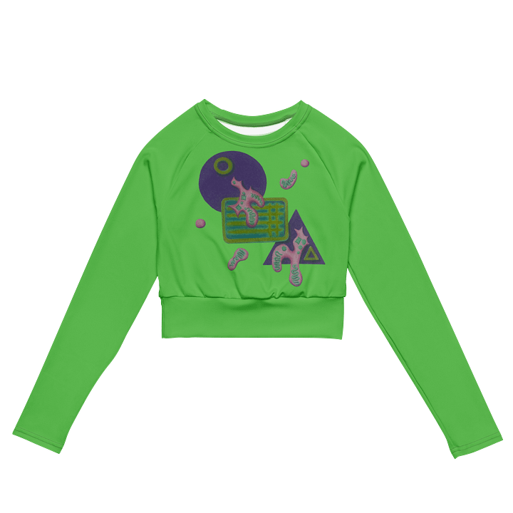 Shape Shenanigans Green Long Sleeve Crop Top product image (1)