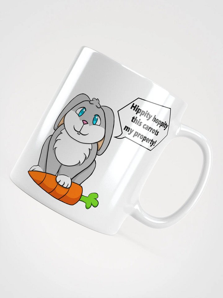 Bunny With Carrot White Glossy Mug product image (2)