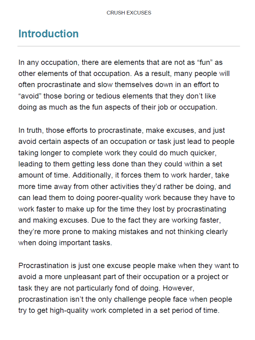 Crush Excuses eBook product image (3)