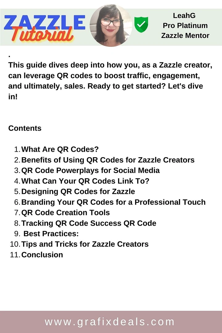 Zazzle Print on Demand: QR Codes for Social Media Success - A Guide by LeahG product image (2)