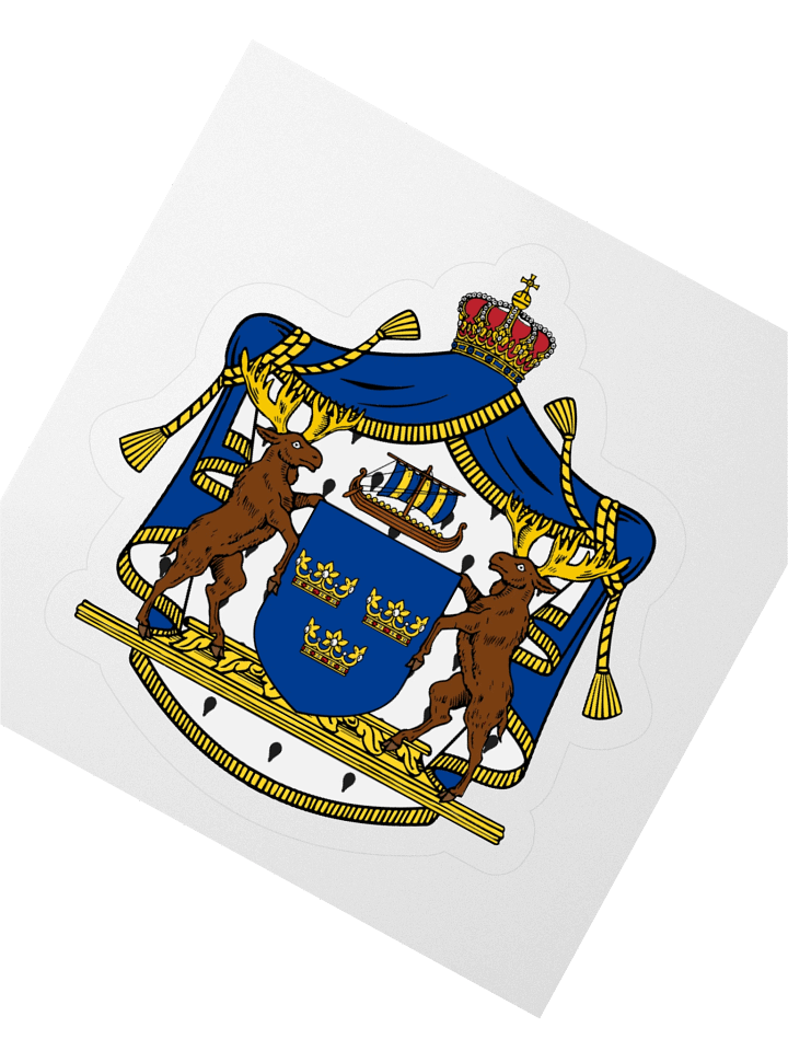 Swedish Royal Arms Kiss Cut Sticker product image (2)