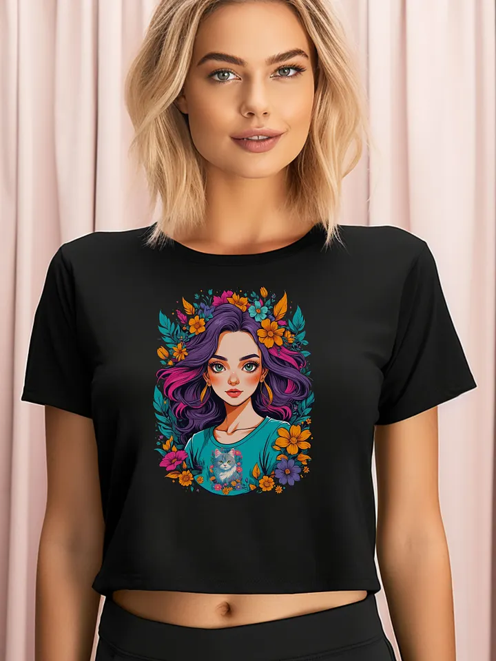 Bloomcore Flower Girl v2 - AS Colour Women's Premium Crop Top product image (1)