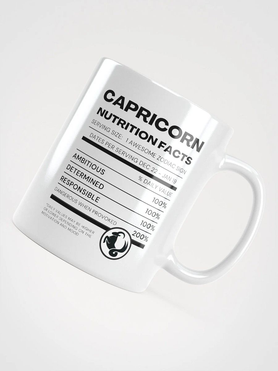 Capricorn Nutrition Facts Mug product image (5)