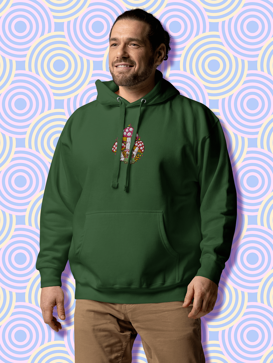 Whimsical Mushroom Frog Unisex Hoodie product image (6)