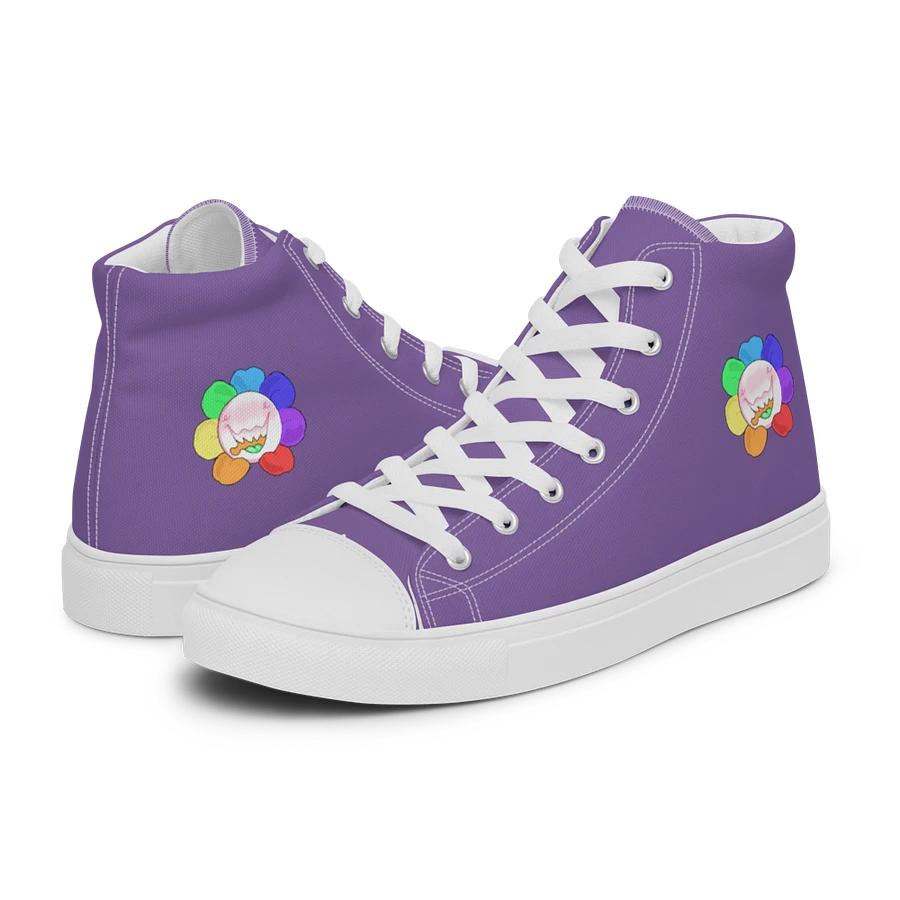 Purple and White Flower Sneakers product image (32)