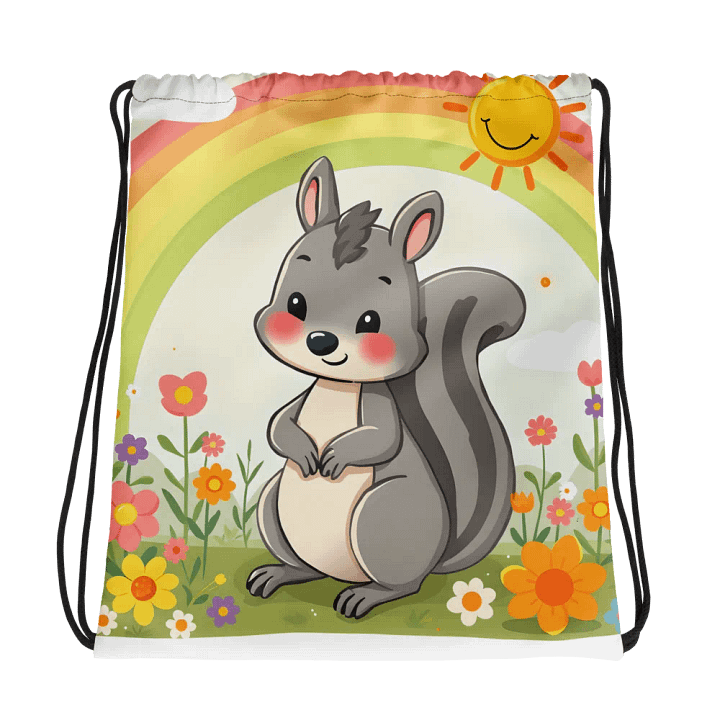 Sunny Squirrel All-Over Drawstring Bag product image (1)