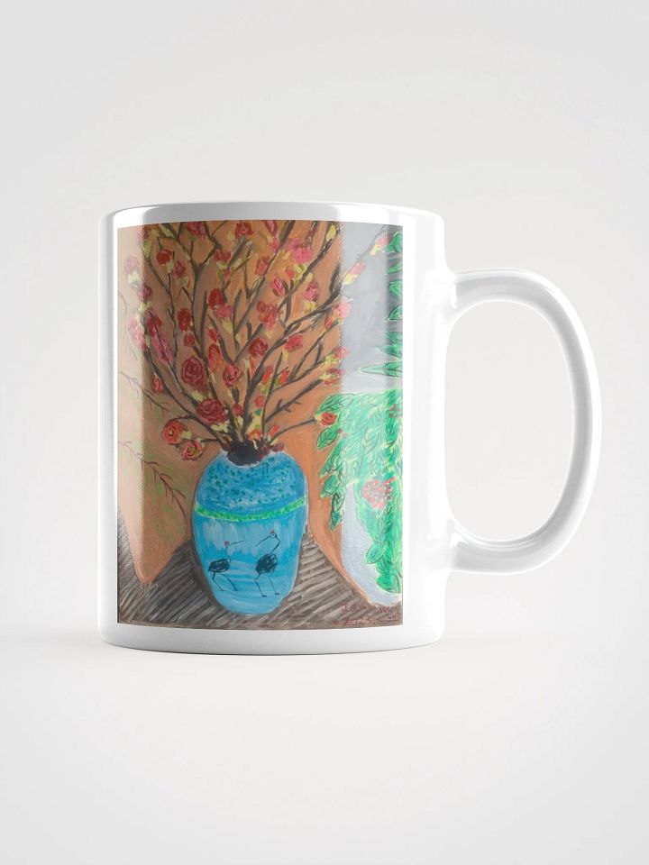 White Glossy Mug: oil painting product image (1)