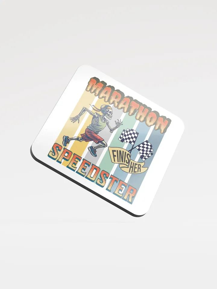 Marathon Speedster Skeleton Running Cork Coaster product image (2)