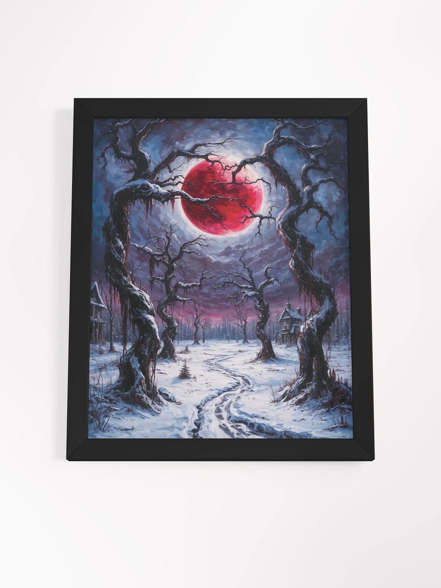 Crimson Moonlit Winter Framed Print product image (18)