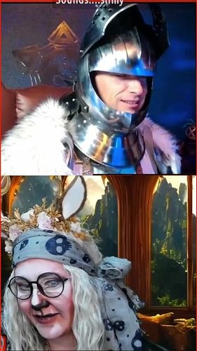 Sir Tim (@the_stronghold_dnd) tries to shut the door like a noble paladin…
But wizard grandma Tilly (@childrenofproteus) floa...