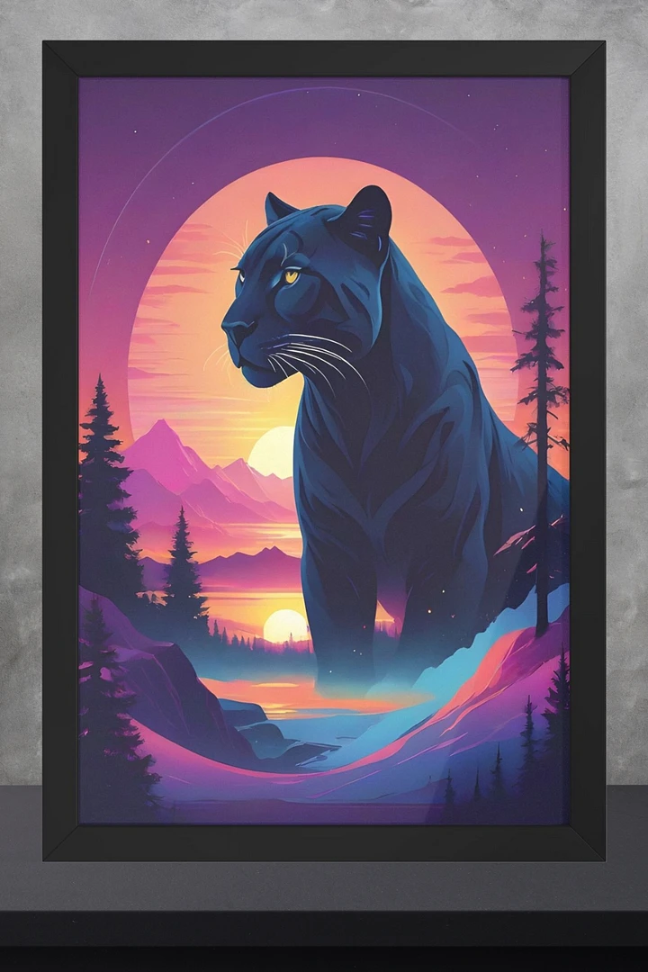 Cougar Panther Sunset Framed Poster product image (1)