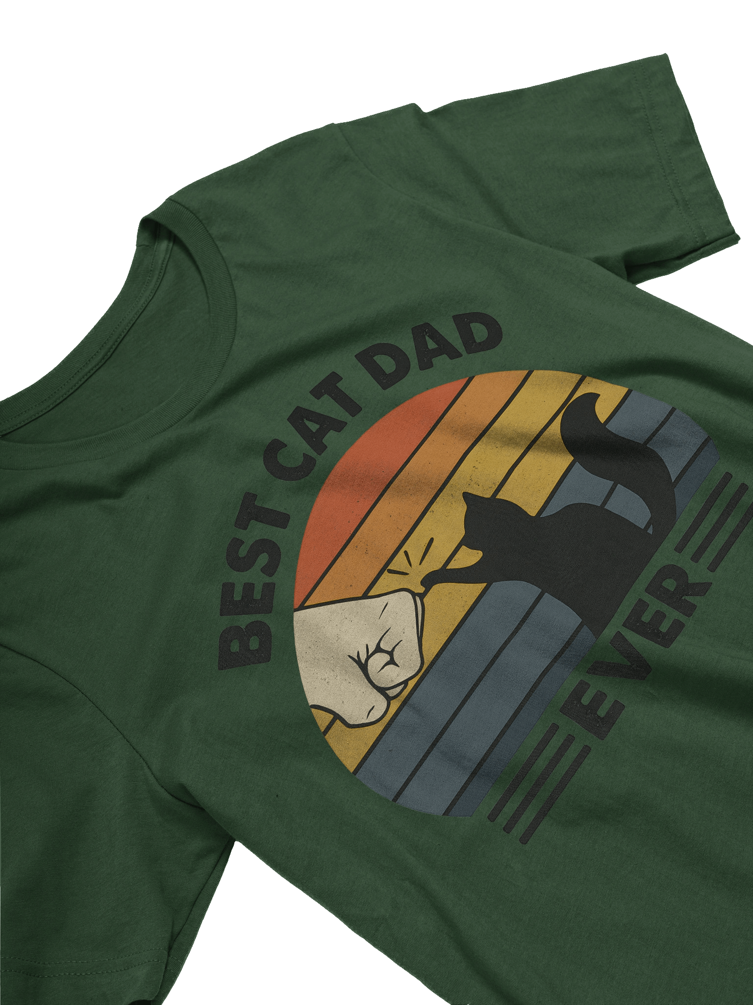 Best Cat Dad Ever T-Shirt | Funny Big Brother Shirt Gift for Cat Lovers & Pet Dads product image (2)