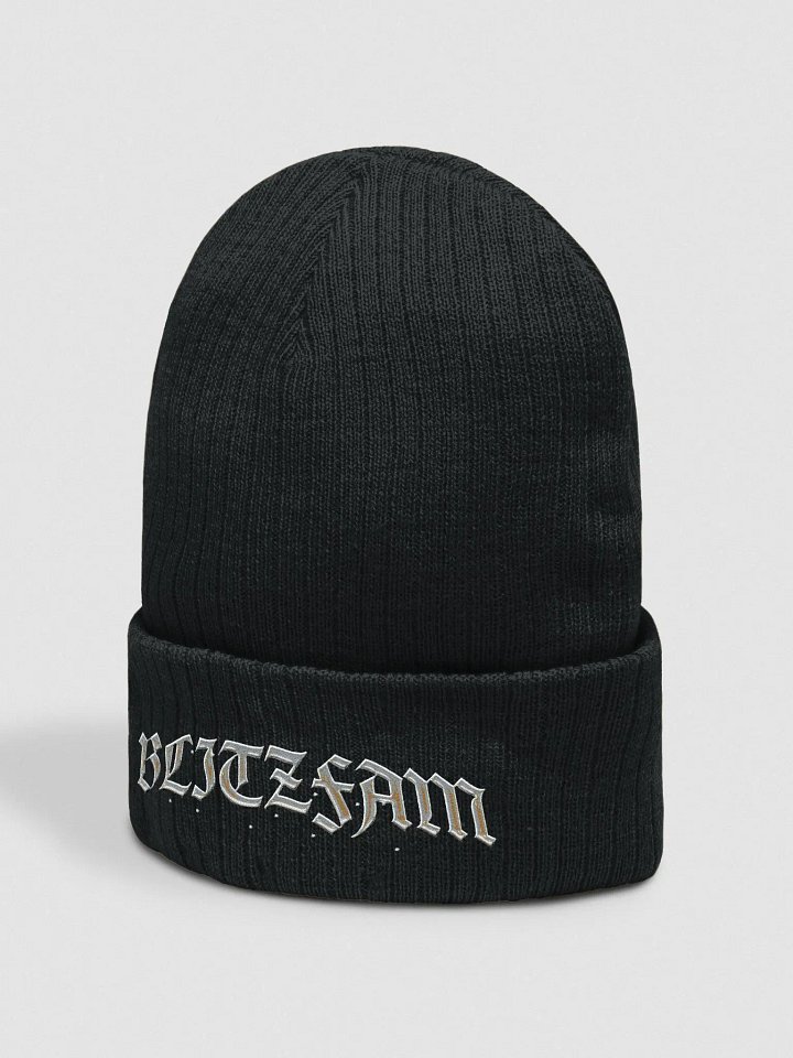 Blitzfam chrome logo black beanie product image (2)
