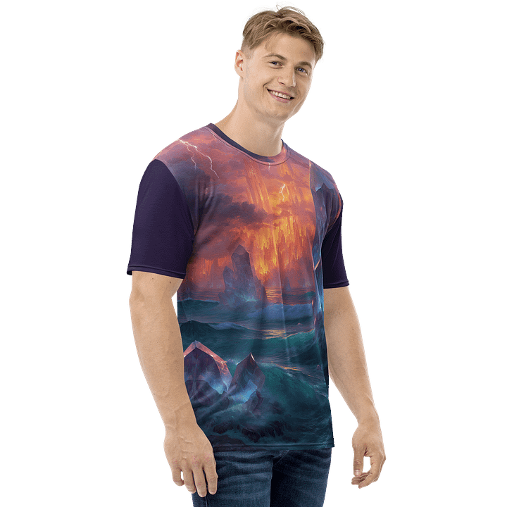 Stormlight Realms All-Over Print T-Shirt – Fantasy Crystal Citadel Tee product image (2)