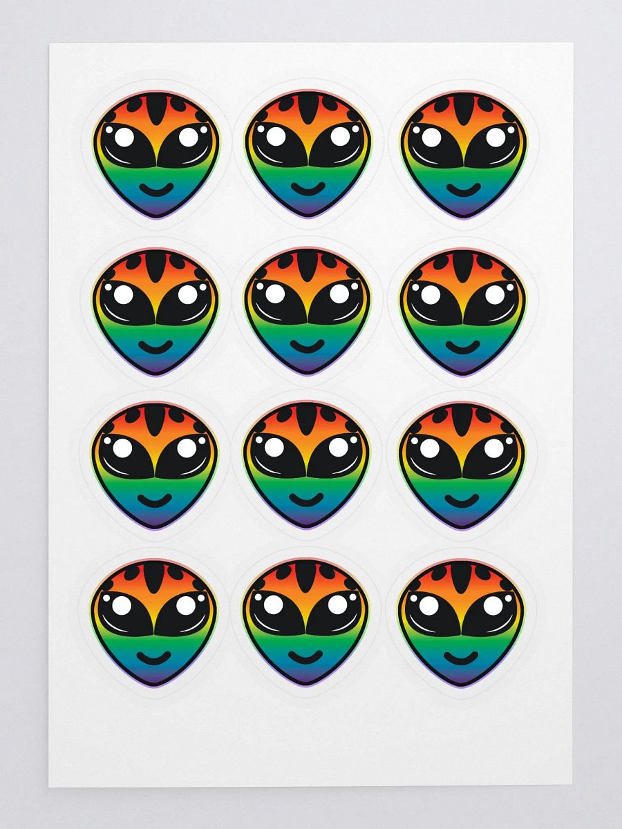 Rainbow Alien Sticker Sheet (12) product image (3)
