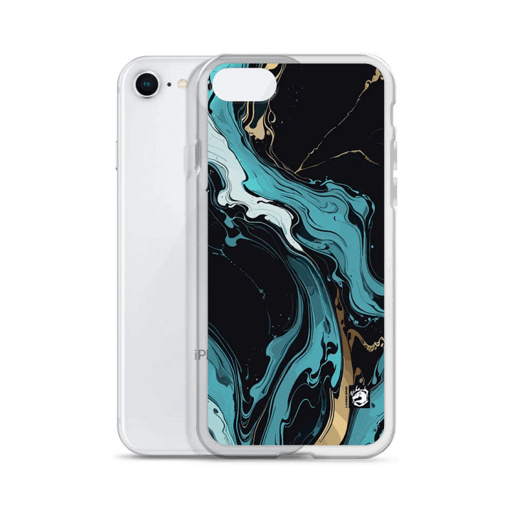 Blue Golden Marble iPhone® Case product image (2)