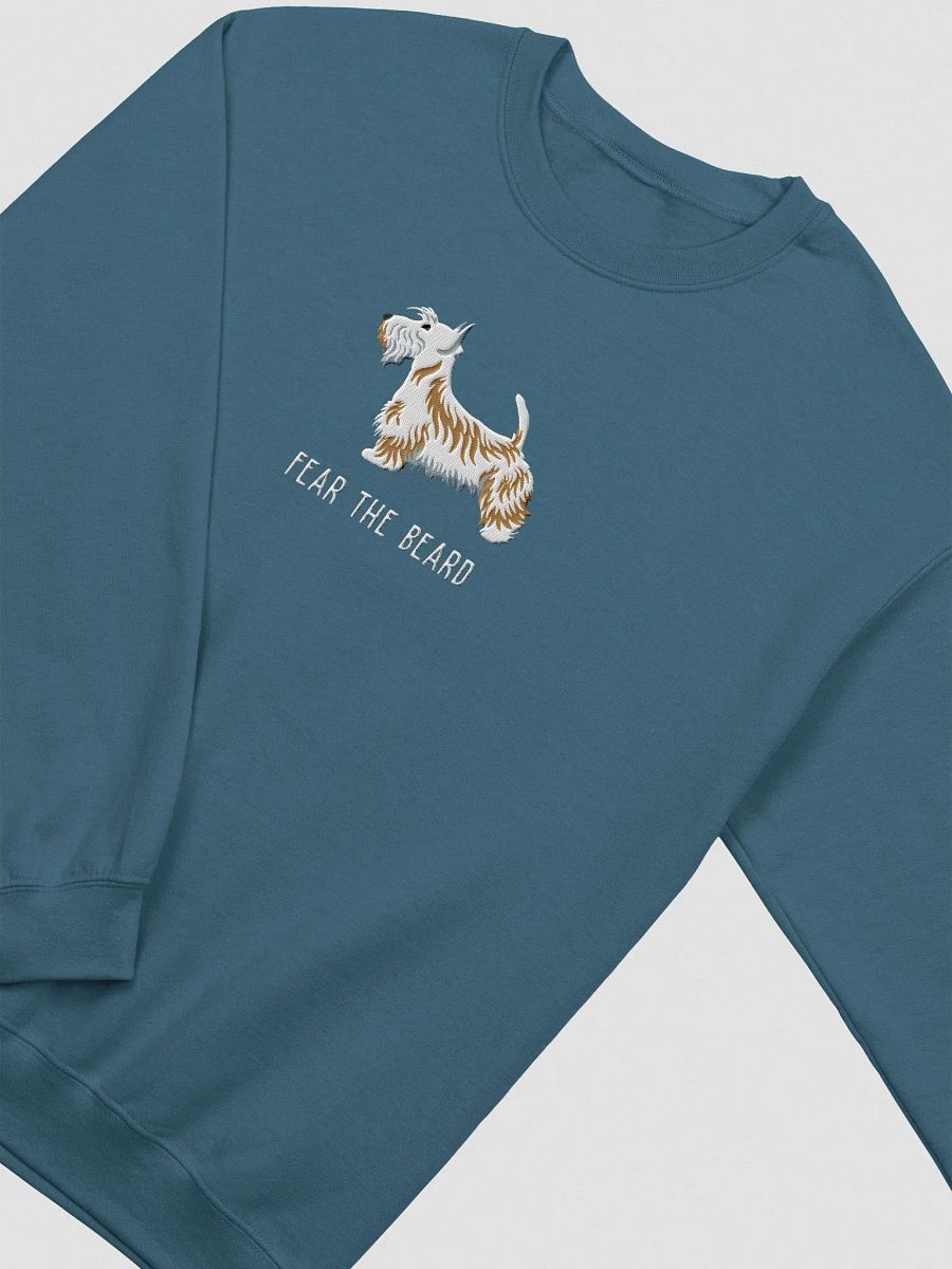 Fear the Beard Sweatshirt (Embroidered) of a Scottish Terrier(White) product image (6)