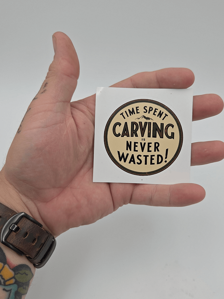 Time Spent Carving is Never Wasted Sticker product image (2)