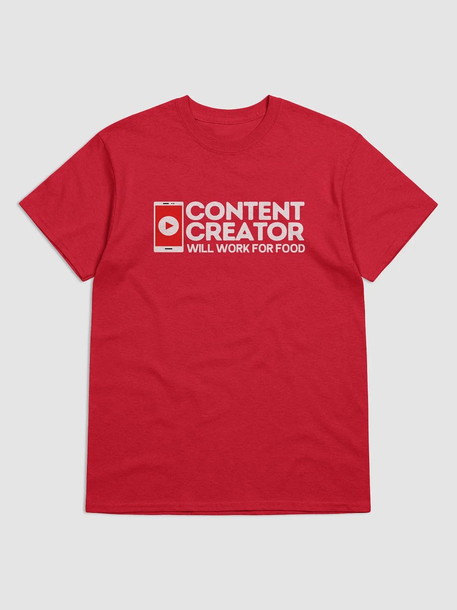 Content Creator 'Work For Food' Red or Black Tee product image (2)