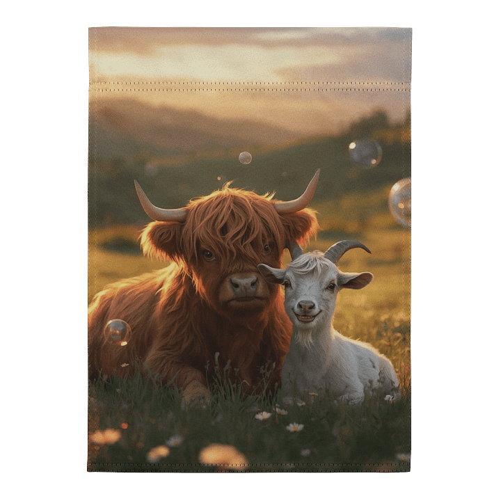 Highland Hugs and Giggles Farm Flag product image (1)