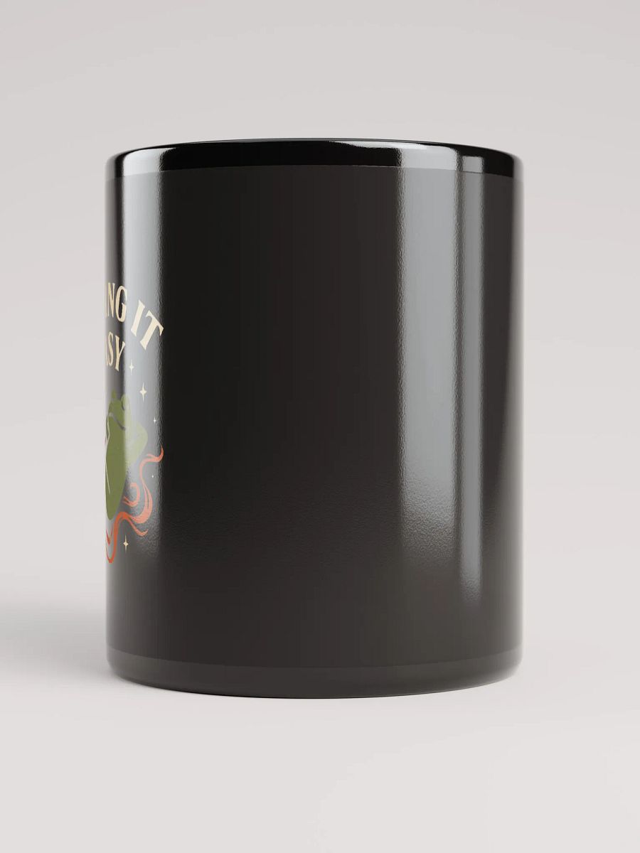 Taking It Easy Black Glossy Mug product image (10)