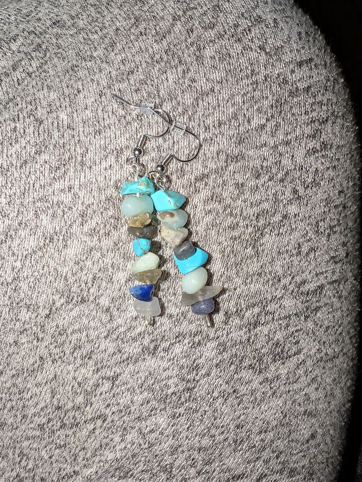 Handmade Crystal Earrings! ( TURQOUISE ) product image (1)