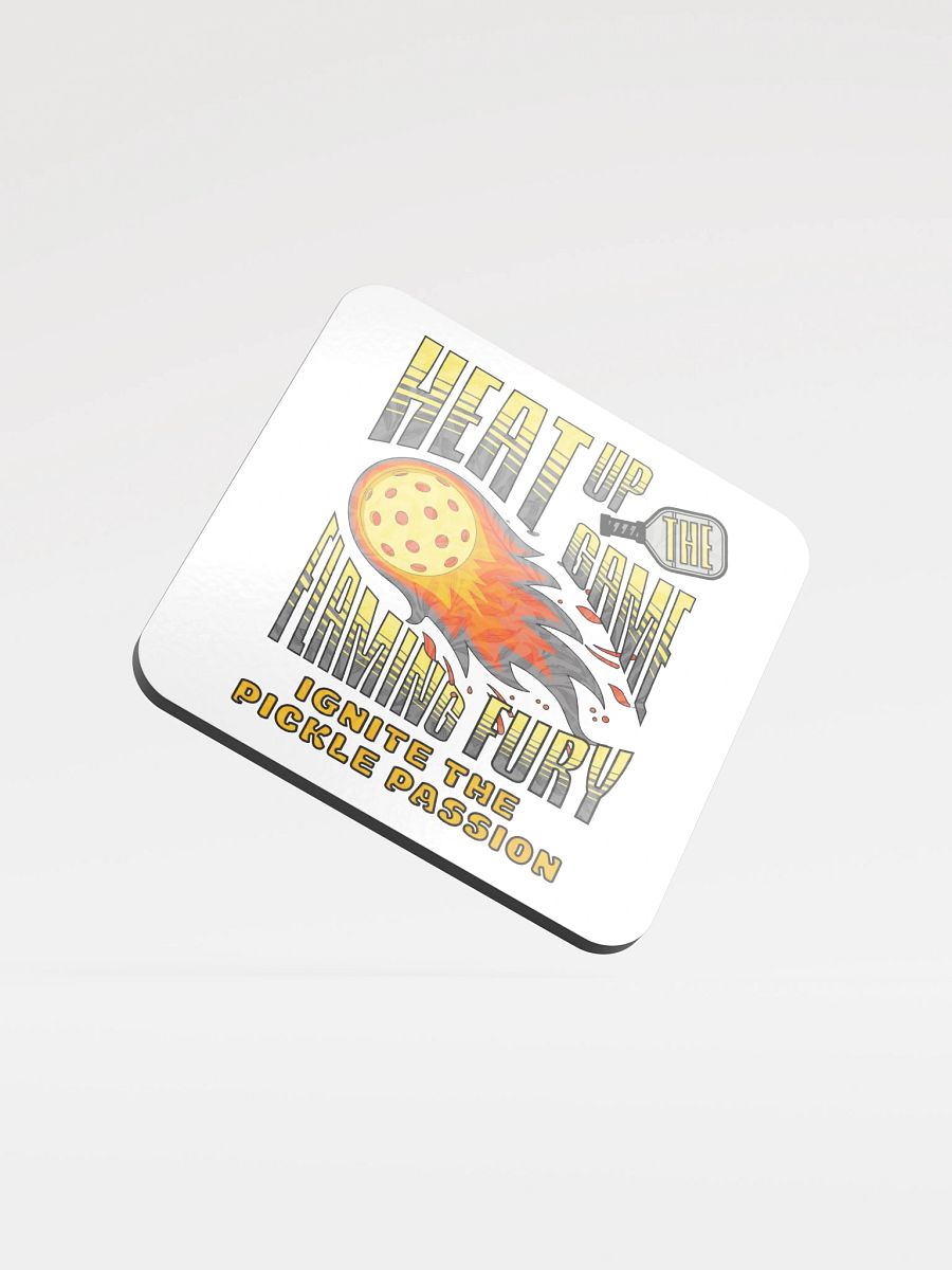 Heat Up The Game Flaming Fury Pickleball Cork Coaster Set product image (2)