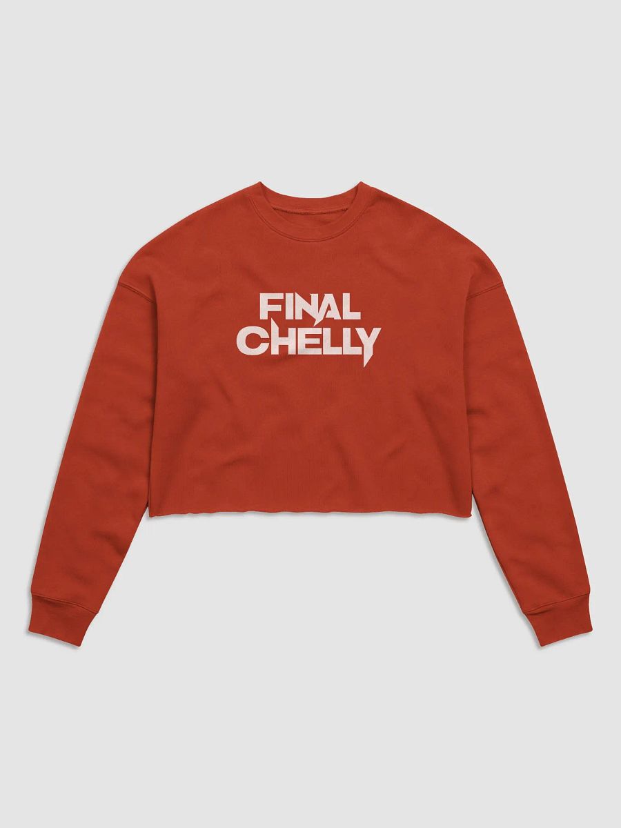 Final Chelly Logo Womens Printed Crop Top Sweatshirt product image (1)